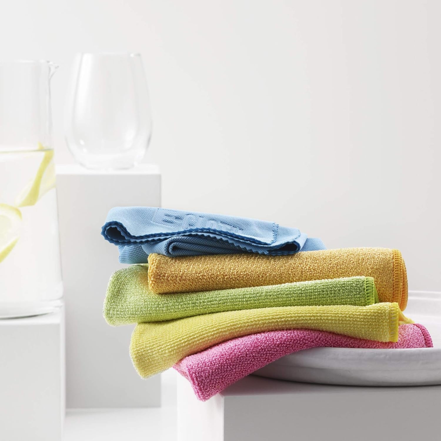 Microfiber Cloth 4-Pack, World'S Leading Premium Microfiber Cleaning Cloth, Twice as Durable as Competition, 1 Year Guarantee, Ideal for Kitchen, Countertops, Sinks, and Bathrooms, Assorted