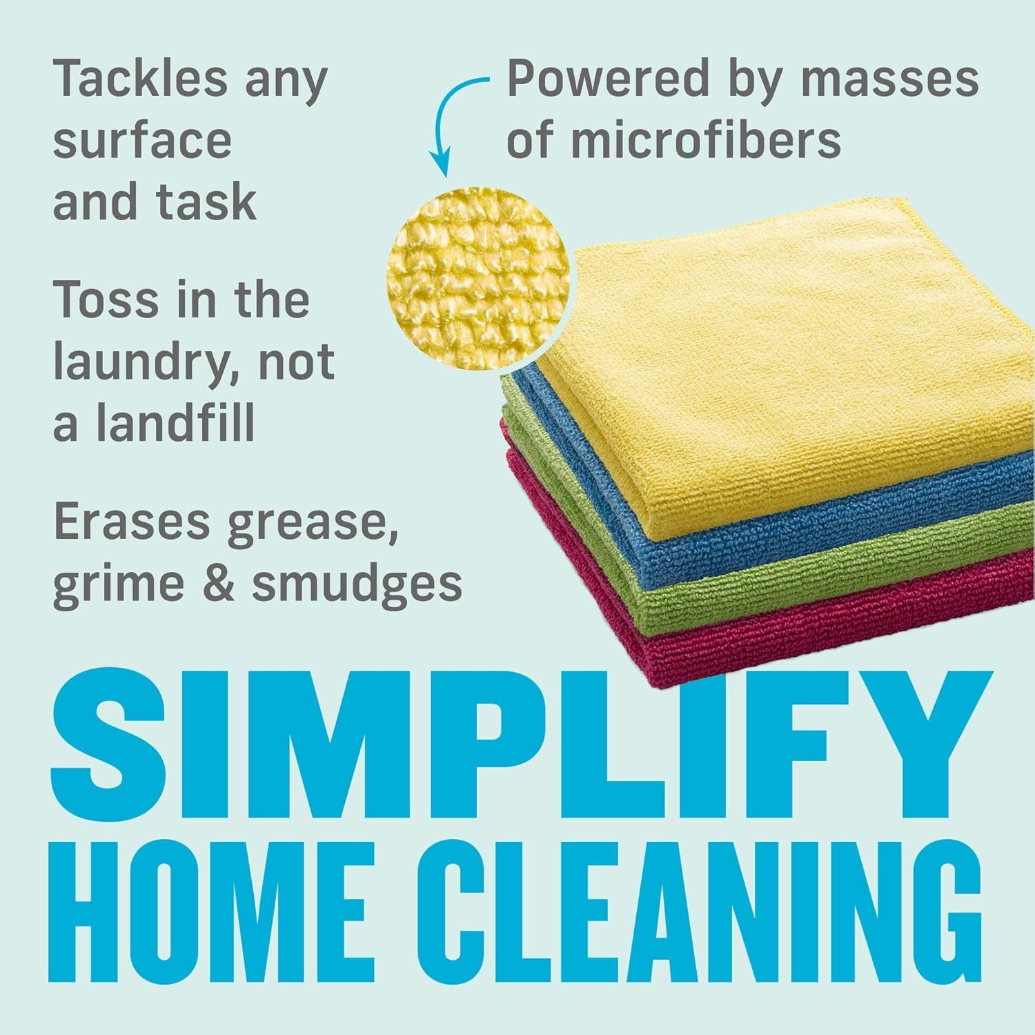 Microfiber Cloth 4-Pack, World'S Leading Premium Microfiber Cleaning Cloth, Twice as Durable as Competition, 1 Year Guarantee, Ideal for Kitchen, Countertops, Sinks, and Bathrooms, Assorted