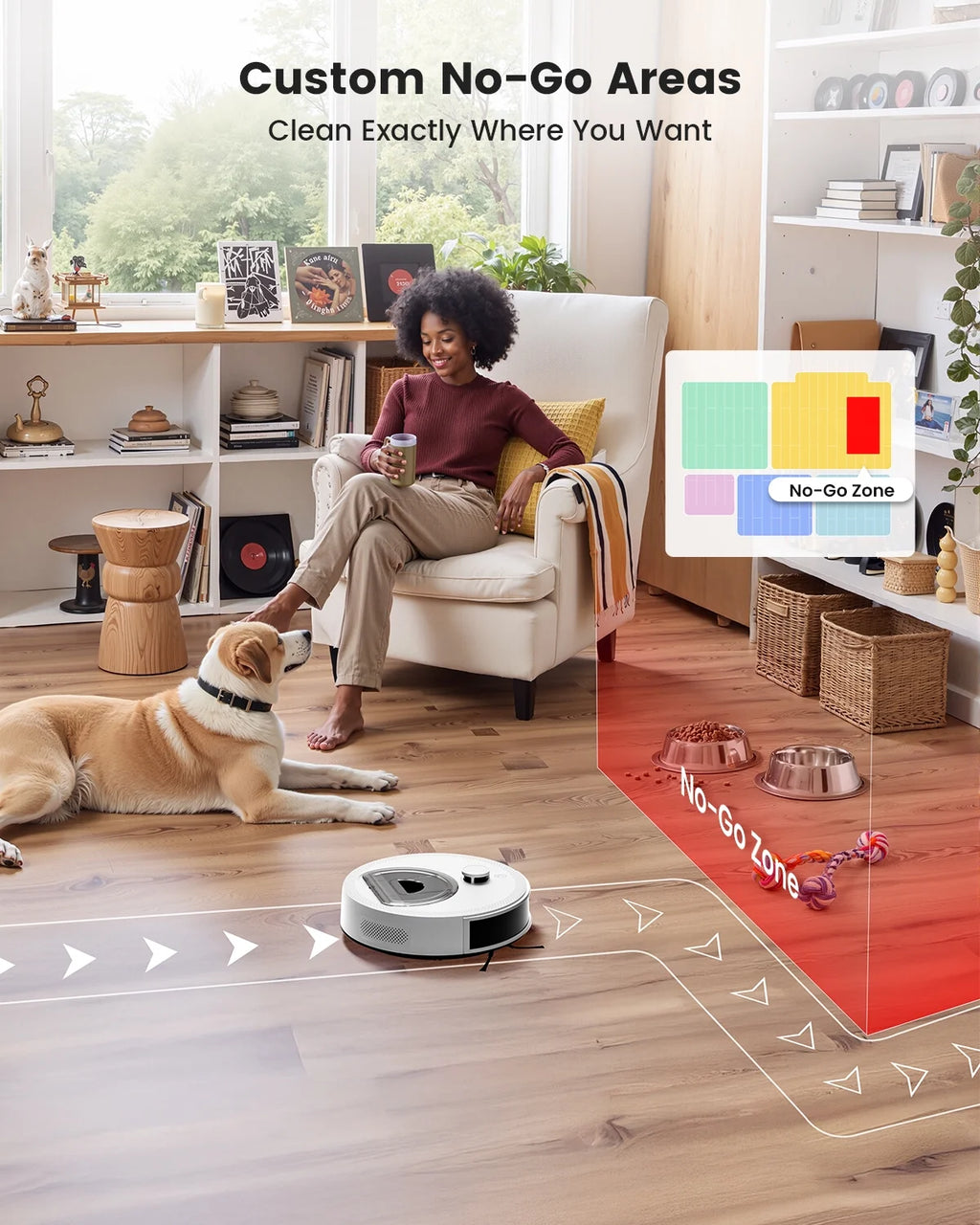 M330S Lidar Navigation Robot Vacuum and Mop, 450Ml Visible Dustbin, 190° PSD Obstacle Avoidance, Multi-Level Mapping, Robot Vacuum Cleaner for Hardwood Carpets Pet Hair