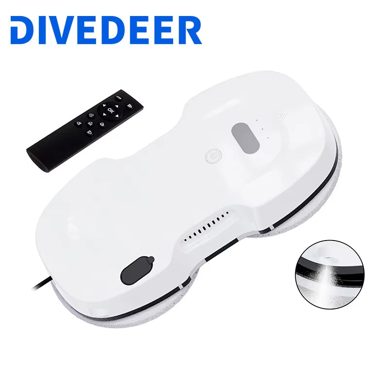 Window Cleaning Robot 5600PA Large Suction Electric Spray Window Cleaning Robot Fall Prevention Remote Cleaner