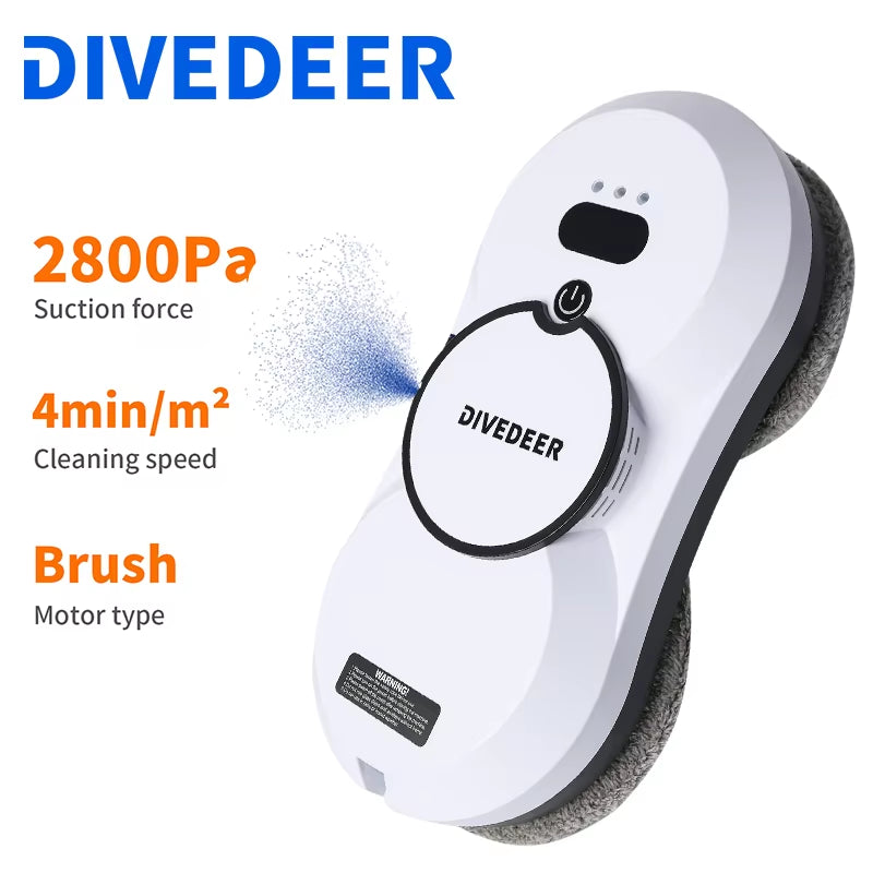 Window Cleaning Robot 5600PA Large Suction Electric Spray Window Cleaning Robot Fall Prevention Remote Cleaner