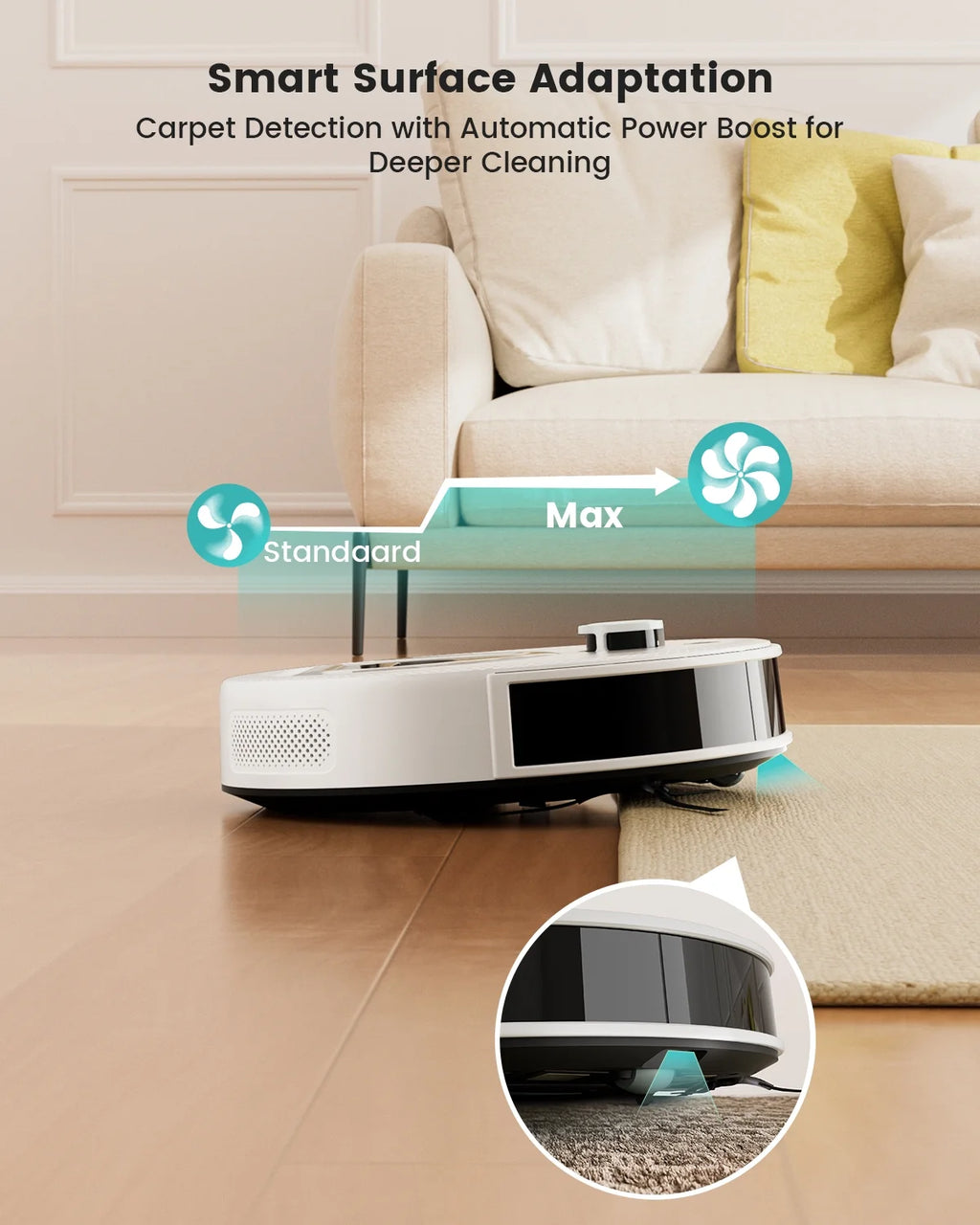 M330S Lidar Navigation Robot Vacuum and Mop, 450Ml Visible Dustbin, 190° PSD Obstacle Avoidance, Multi-Level Mapping, Robot Vacuum Cleaner for Hardwood Carpets Pet Hair